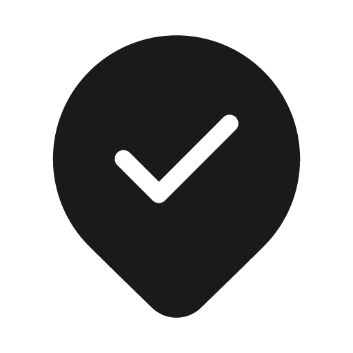 Location checkmark 20 filled icon, filled style, from Fluent UI System Icons
