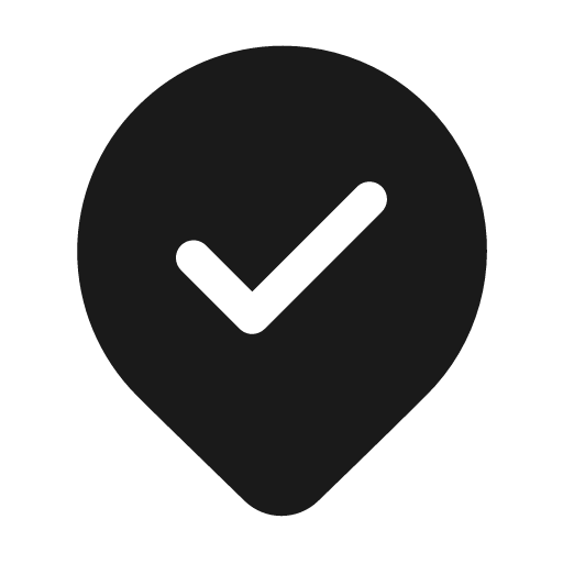 Location checkmark 24 filled icon, filled style, from Fluent UI System Icons