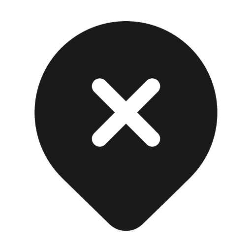 Location dismiss 24 filled icon, filled style, from Fluent UI System Icons