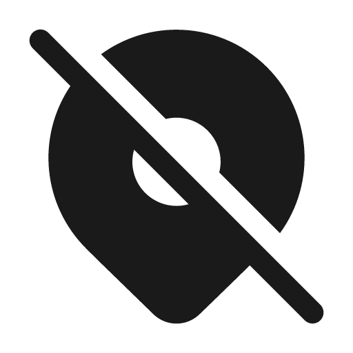 Location off 24 filled icon, filled style, from Fluent UI System Icons
