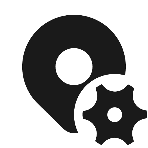 Location settings 20 filled icon, filled style, from Fluent UI System Icons