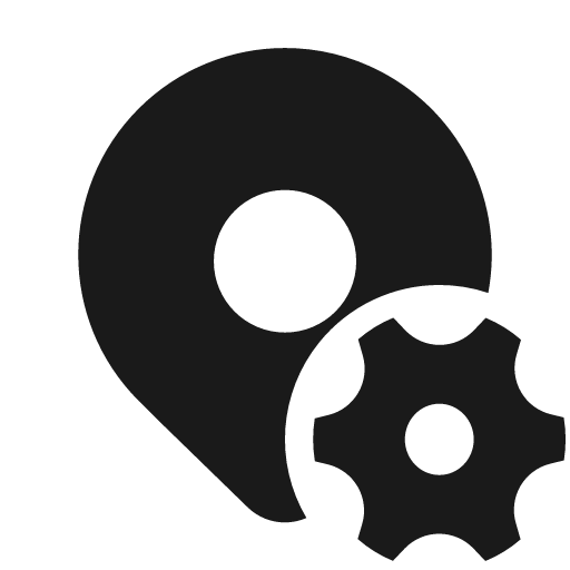 Location settings 24 filled icon, filled style, from Fluent UI System Icons