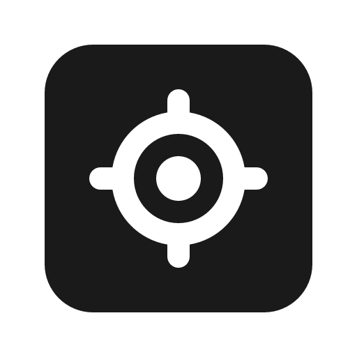 Location target square 24 filled icon, filled style, from Fluent UI System Icons
