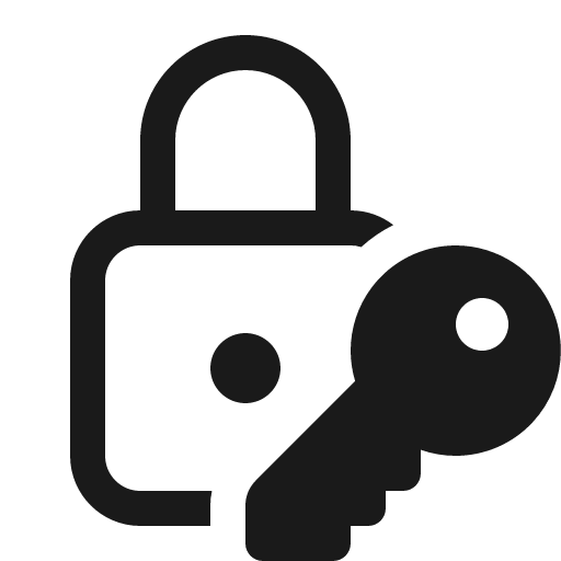 Lock closed key 16 regular icon, solid style, from Fluent UI System Icons