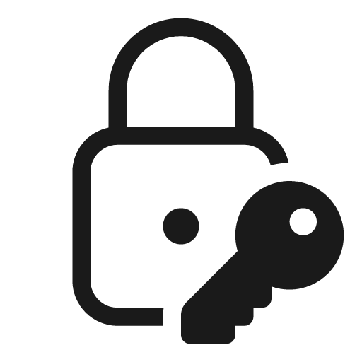 Lock closed key 20 regular icon, solid style, from Fluent UI System Icons