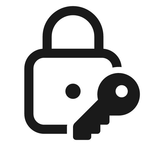 Lock closed key 24 regular icon, solid style, from Fluent UI System Icons