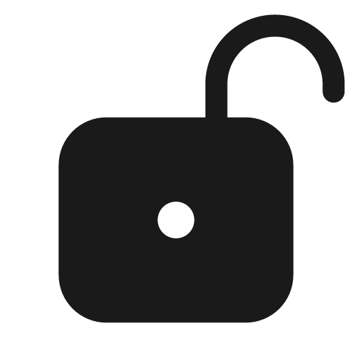 Lock open 24 filled icon, filled style, from Fluent UI System Icons