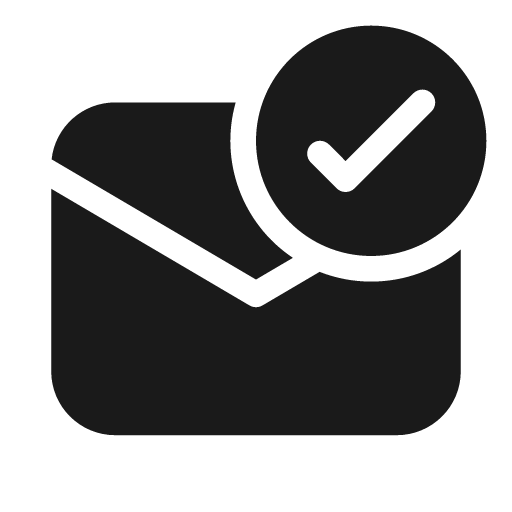 Mail checkmark 20 filled icon, filled style, from Fluent UI System Icons