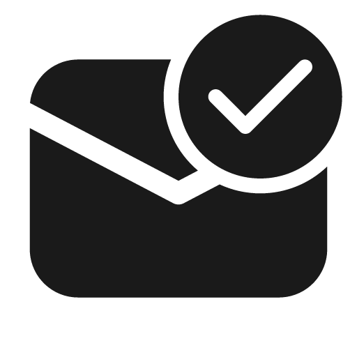 Mail checkmark 24 filled icon, filled style, from Fluent UI System Icons