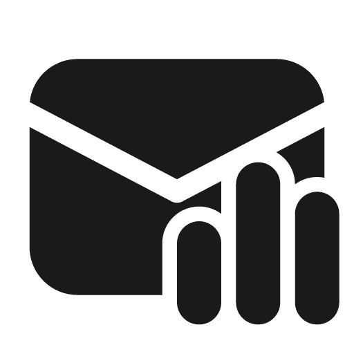 Mail data bar 24 filled icon, filled style, from Fluent UI System Icons