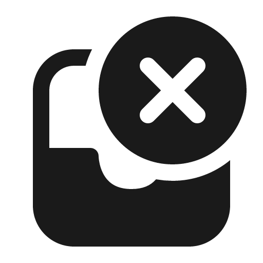 Mail inbox dismiss 16 filled icon, filled style, from Fluent UI System Icons