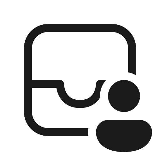 Mail inbox person 20 regular icon, solid style, from Fluent UI System Icons