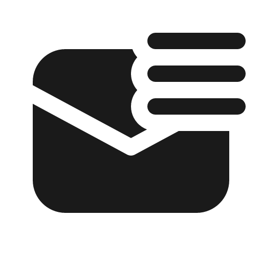 Mail list 16 filled icon, filled style, from Fluent UI System Icons