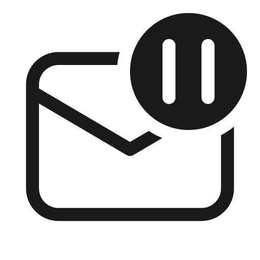 Mail pause 20 regular icon, solid style, from Fluent UI System Icons