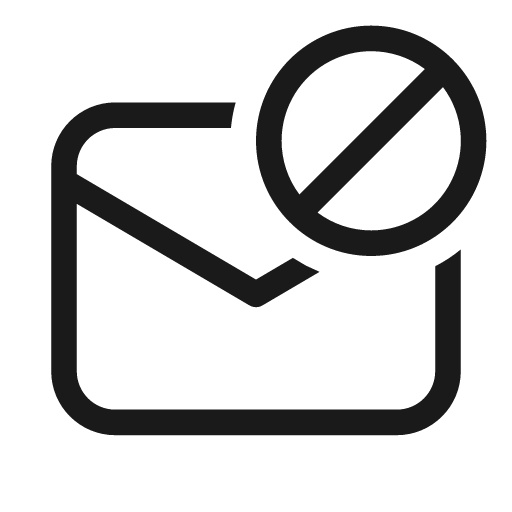 Mail prohibited 20 regular icon, solid style, from Fluent UI System Icons