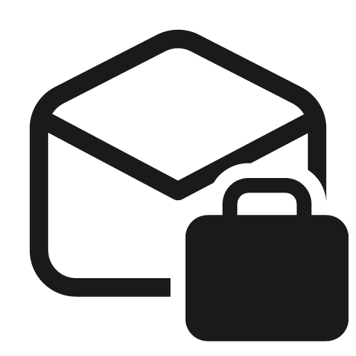 Mail read briefcase 48 regular icon, solid style, from Fluent UI System Icons
