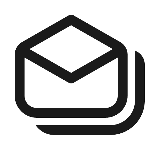 Mail read multiple 32 regular icon, solid style, from Fluent UI System Icons