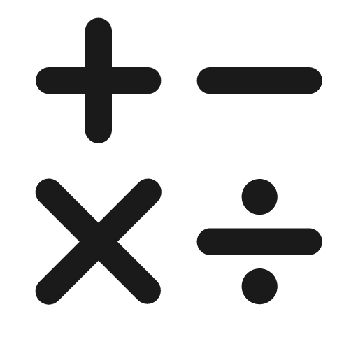 Math symbols 20 filled icon, filled style, from Fluent UI System Icons