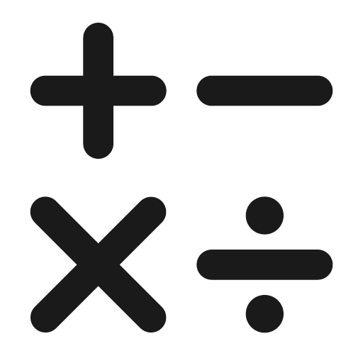 Math symbols 24 filled icon, filled style, from Fluent UI System Icons