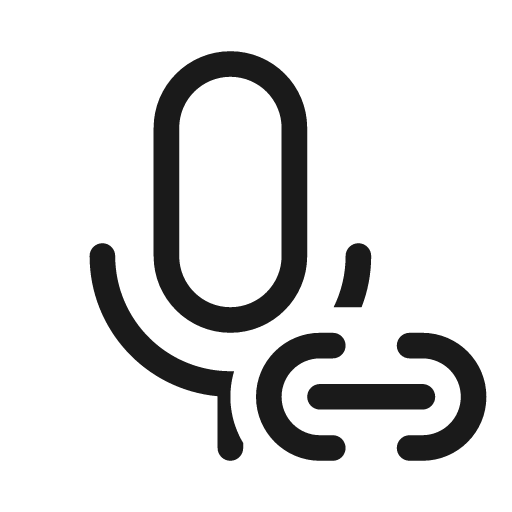 Mic link 20 regular icon, solid style, from Fluent UI System Icons