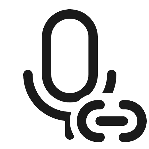 Mic link 32 regular icon, solid style, from Fluent UI System Icons