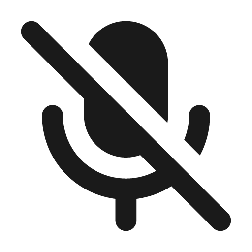 Mic off 12 filled icon, filled style, from Fluent UI System Icons