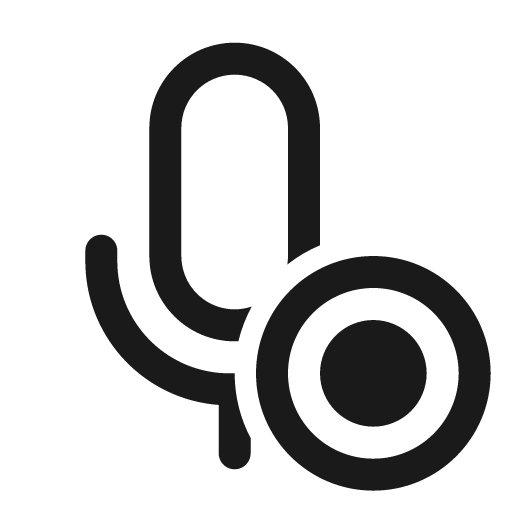Mic record 24 regular icon, solid style, from Fluent UI System Icons