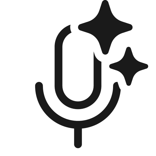 Mic sparkle 20 regular icon, solid style, from Fluent UI System Icons