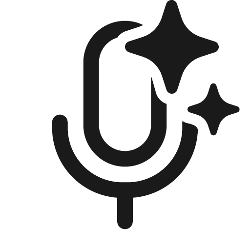 Mic sparkle 24 regular icon, solid style, from Fluent UI System Icons
