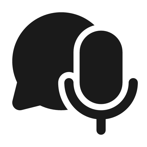 Microphone chat 24 filled icon, filled style, from Fluent UI System Icons