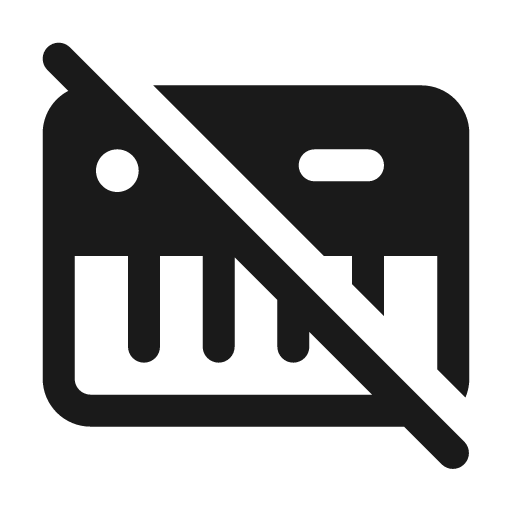 Midi off 24 filled icon, filled style, from Fluent UI System Icons