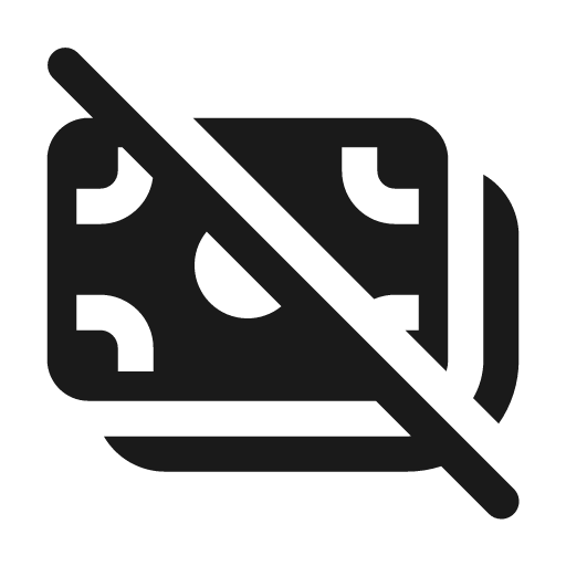 Money off 24 filled icon, filled style, from Fluent UI System Icons