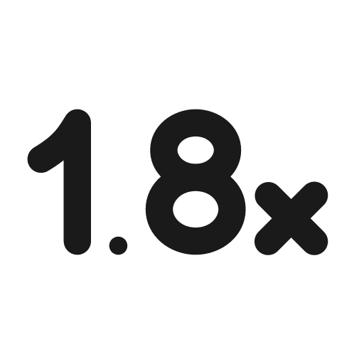 Multiplier 1 8x 20 filled icon, filled style, from Fluent UI System Icons