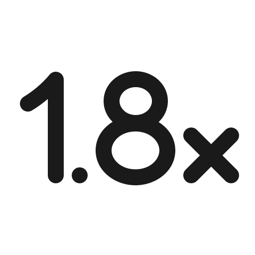 Multiplier 1 8x 32 regular icon, solid style, from Fluent UI System Icons
