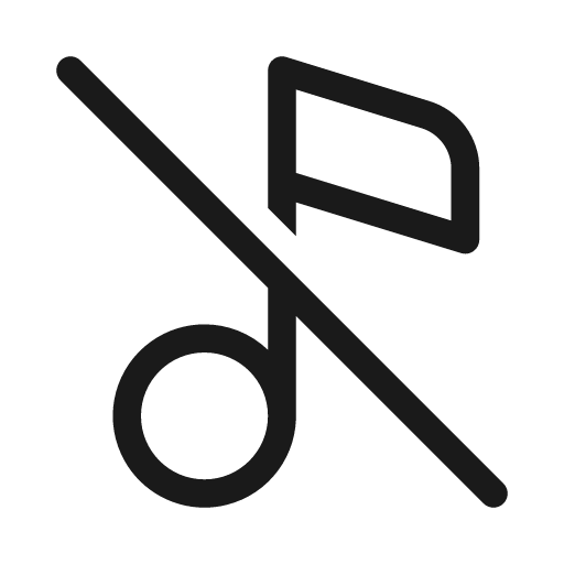Music note off 1 20 regular icon, solid style, from Fluent UI System Icons