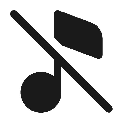 Music note off 1 24 filled icon, filled style, from Fluent UI System Icons