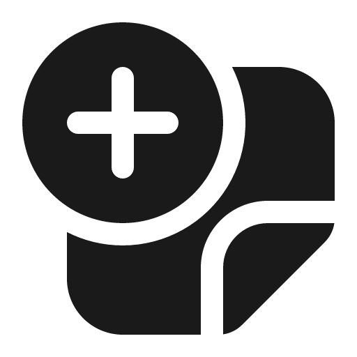 Note add 16 filled icon, filled style, from Fluent UI System Icons