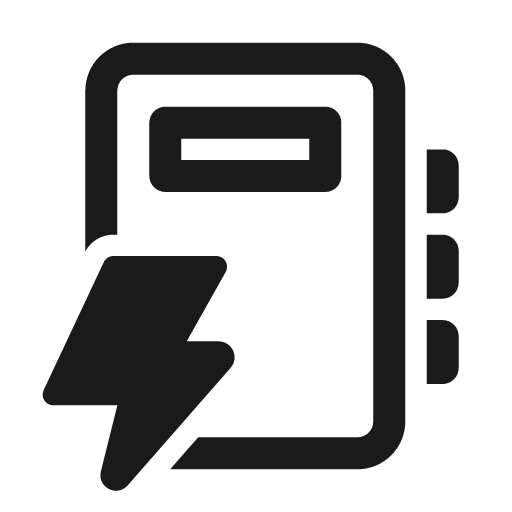 Notebook lightning 24 regular icon, solid style, from Fluent UI System Icons
