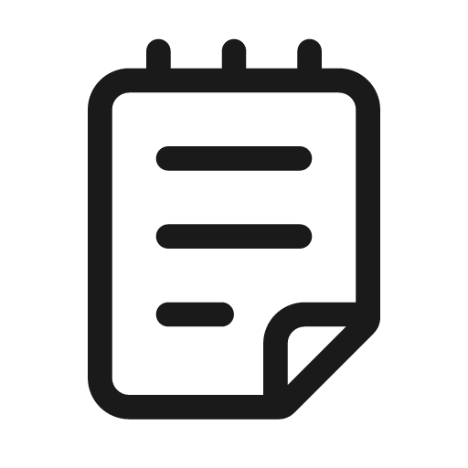 Notepad 48 regular icon, solid style, from Fluent UI System Icons