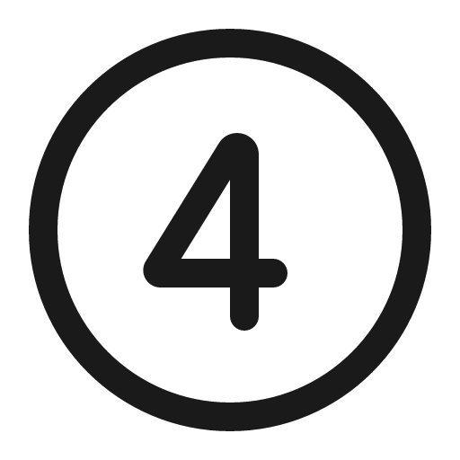 Number circle 4 16 regular icon, solid style, from Fluent UI System Icons