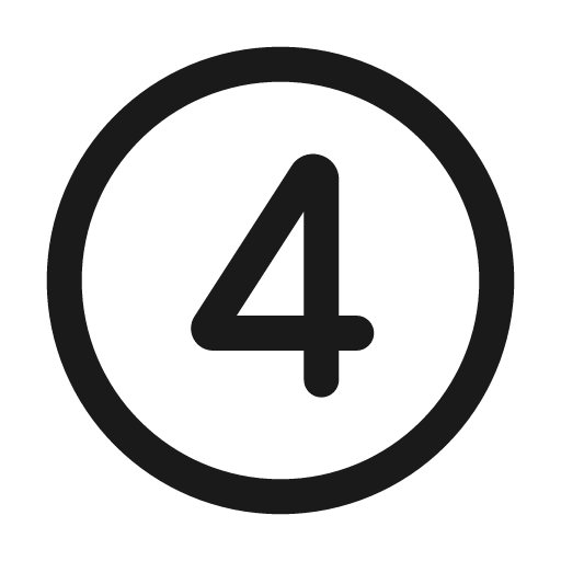 Number circle 4 24 regular icon, solid style, from Fluent UI System Icons