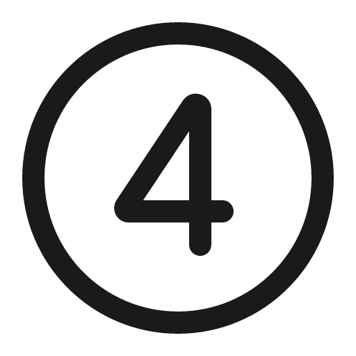Number circle 4 32 regular icon, solid style, from Fluent UI System Icons