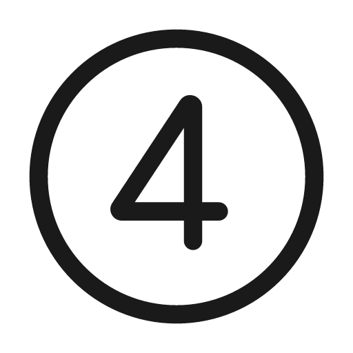 Number circle 4 48 regular icon, solid style, from Fluent UI System Icons