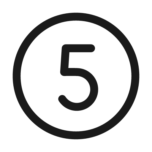 Number circle 5 48 regular icon, solid style, from Fluent UI System Icons