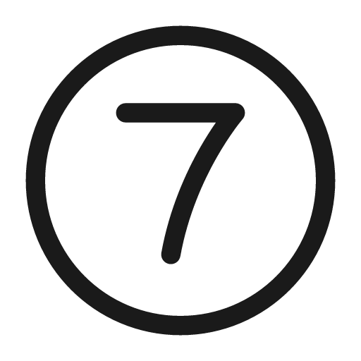Number circle 7 28 regular icon, solid style, from Fluent UI System Icons