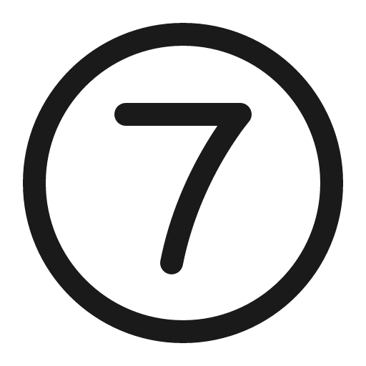 Number circle 7 32 regular icon, solid style, from Fluent UI System Icons