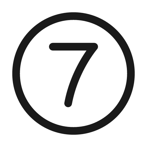 Number circle 7 48 regular icon, solid style, from Fluent UI System Icons