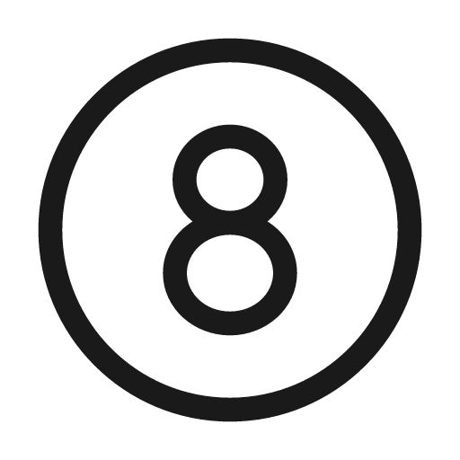 Number circle 8 48 regular icon, solid style, from Fluent UI System Icons