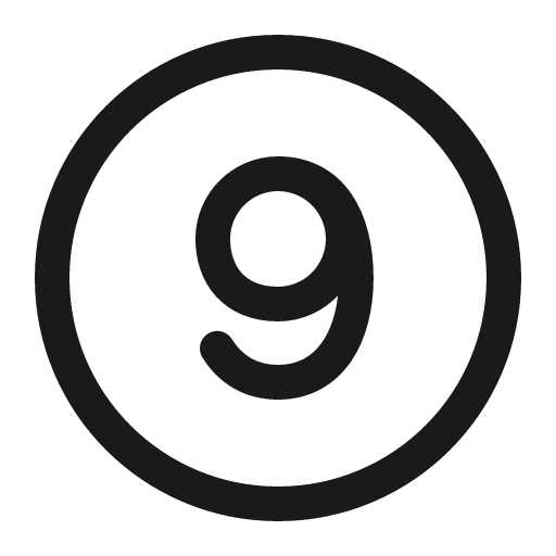 Number circle 9 16 regular icon, solid style, from Fluent UI System Icons