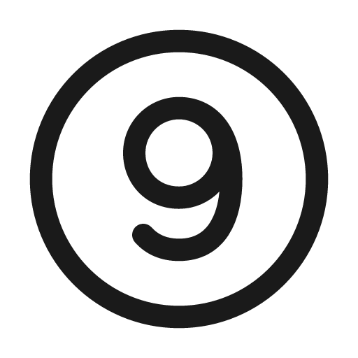 Number circle 9 24 regular icon, solid style, from Fluent UI System Icons